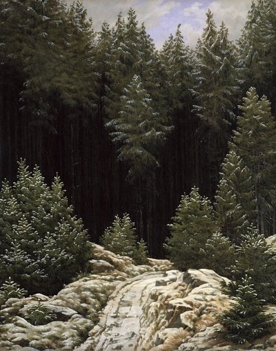 Vroege sneeuw door Caspar David Friedrich
