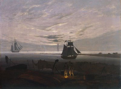 Avond aan de Oostzee, 1831 door Caspar David Friedrich