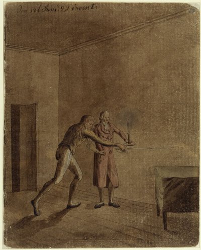 Franz en Daniel uit Schillers "De rovers" door Caspar David Friedrich