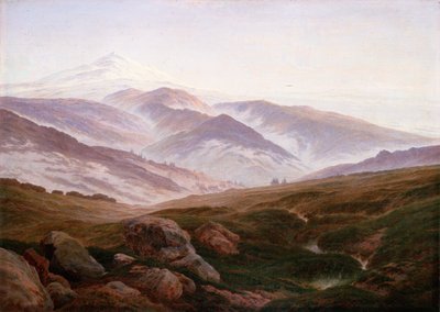 Duits: Erinnerungen an das Riesengebirge Herinneringen aan het Reuzengebergte door Caspar David Friedrich