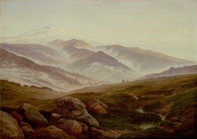 Duits: Erinnerungen an das Riesengebirge Herinneringen aan het Reuzengebergte door Caspar David Friedrich