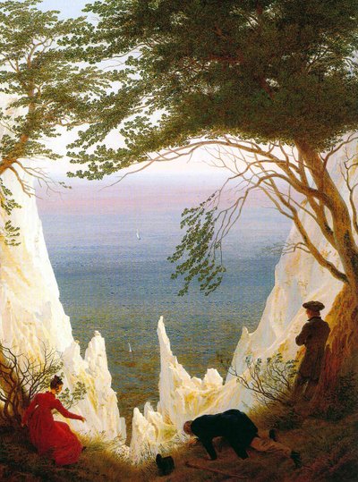 Duits: Kreidefelsen auf Rügen Krijtrotsen bij Ruegen door Caspar David Friedrich