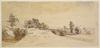 Landschap met brug door Caspar David Friedrich