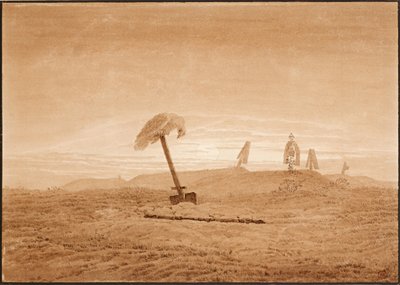 Landschap met graven door Caspar David Friedrich