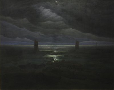 Kust bij maanlicht door Caspar David Friedrich