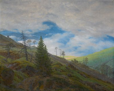Zonnestraal in het Reuzengebergte door Caspar David Friedrich