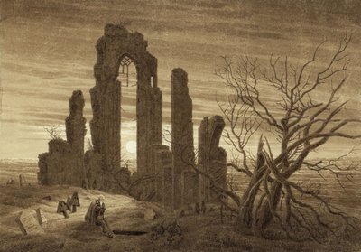 Winter - Nacht - Ouderdom en Dood uit de cyclus van de tijden van de dag en leeftijden van de mens, 1803 door Caspar David Friedrich