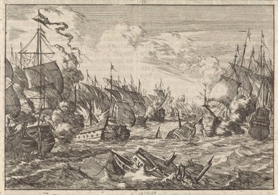 Slag bij Solebay, 1672 door Caspar Luyken