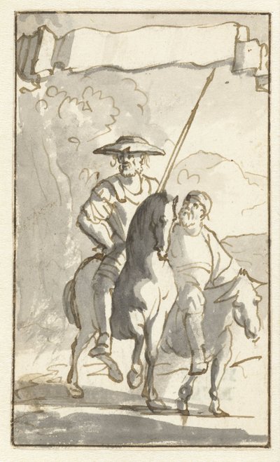 Titelprent van Don Quichotte (series title) door Caspar Luyken