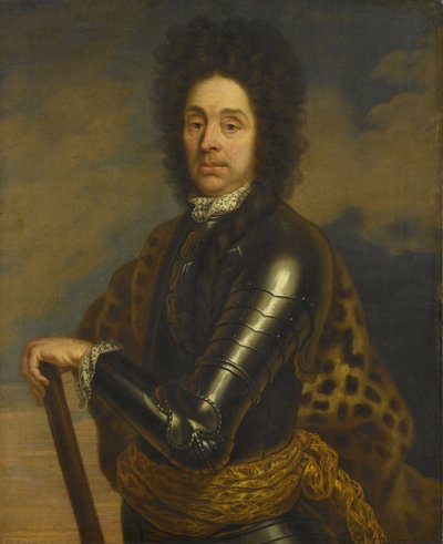 Portrait of Menno Baron van Coehoorn door Caspar Netscher