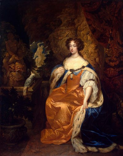 Portret van Koningin Maria II van Engeland, 1662-1694 door Caspar Netscher
