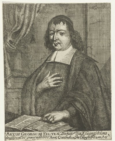 Portret van Artus Georg Velten door Caspar van Huysum