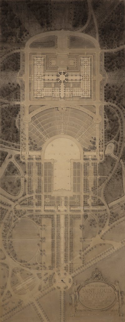 Forest Park, Saint Louis, Missouri: Herstel en restauratie van de Wereldtentoonstellingsgronden en Museum voor Schone Kunsten door Cass Gilbert