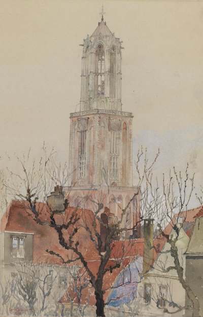 Toren van de Kathedraal van Utrecht, Nederland, 1898. door Cass Gilbert