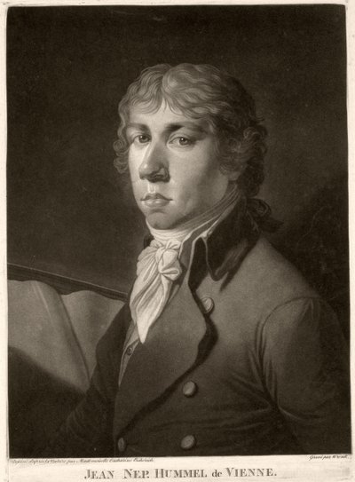 Johann Nepomuk Hummel gegraveerd door Wrenck door Catharina Escherich