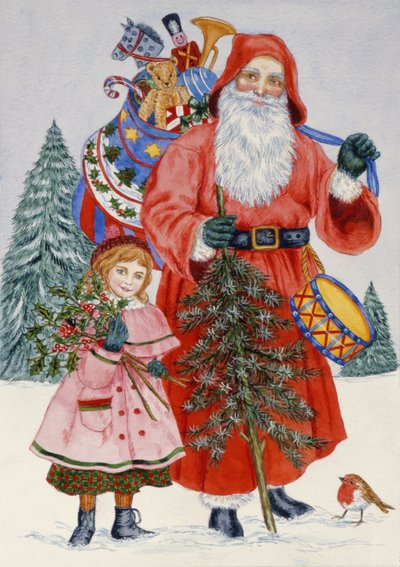 Kerstman en zijn helper door Catherine Bradbury