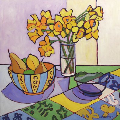 Narcissen patchwork door Catherine J Martzloff