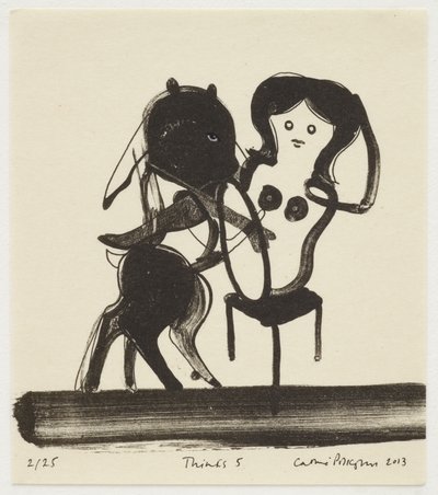 Denkt 5, 2013 (litho met handinkleuring) door Cathie Pilkington