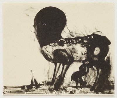 Denkt 9, 2013 (litho met handinkleuring) door Cathie Pilkington
