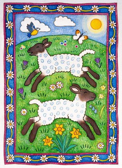 Springende Lammetjes, 1997 door Cathy Baxter