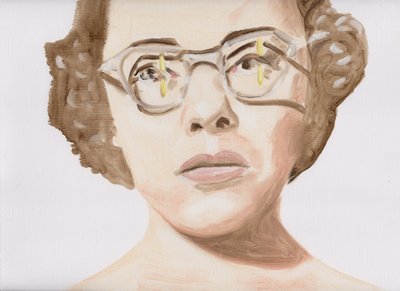 Flame Eyes, 2017 (olieverf op papier) door Cathy Lomax
