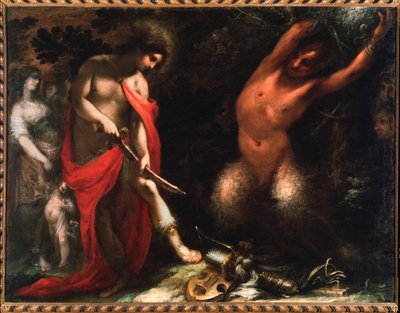Apollo en Marsyas door Cecco  Bravo