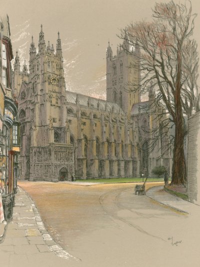 Kathedraal van Canterbury door Cecil Charles Windsor Aldin