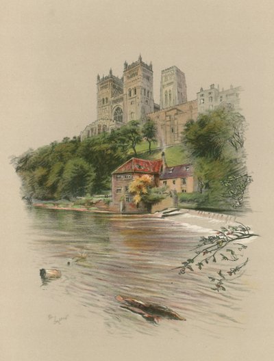 Kathedraal van Durham door Cecil Charles Windsor Aldin