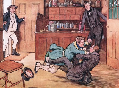 Hij sloeg de heer Benjamin Allen tegen de grond door Cecil Charles Windsor Aldin