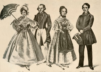 Kleding uit 1824-1835, 1907, 1937 door Cecil W. Trout