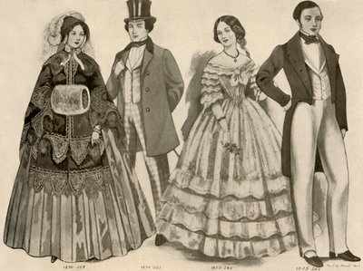 Kleding van 1850-1856, 1907, 1937 door Cecil W. Trout