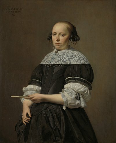 Portret van Elisabeth van Kessel, 1671 door Cesar Boetius van Everdingen