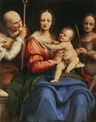 De Heilige Familie met St. Catherine, 1515-20 door Cesare da Sesto