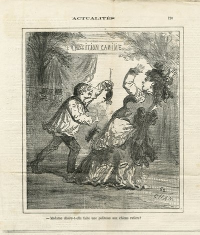 Illustratie van Cham (1819-1879) in Le Charivari door Amédée de Noé