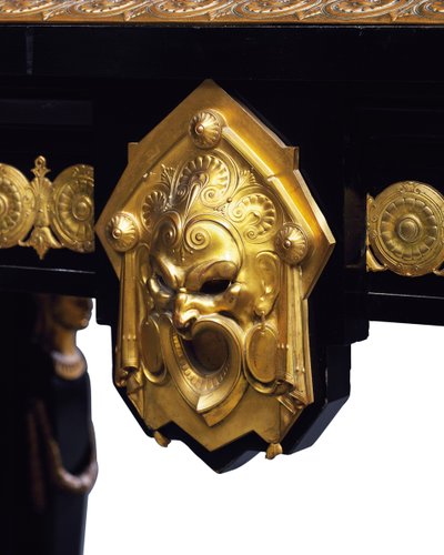 Napoleon III tafel, ontworpen door Jean Brandely, marqueterie door E. Varlot, Parijs, ca. 1850-75 door Charles Guillaume Diehl