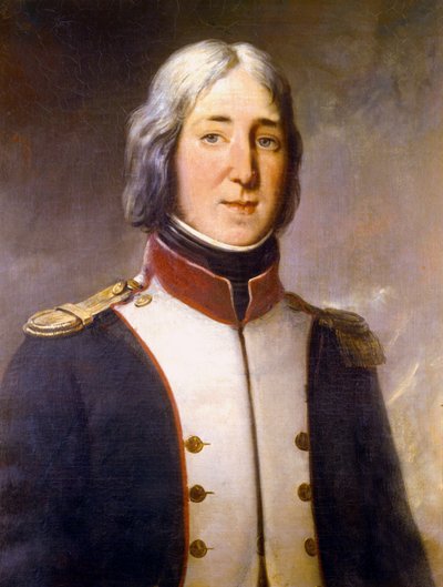 Portret van Edouard Mortier in het uniform van een kapitein van het 1e bataljon van het Noorden in 1792 door Charles Philippe Lariviere