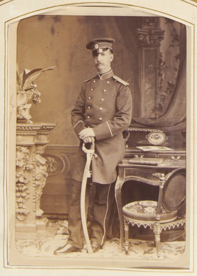 Portret van George I (1845-1913), koning der Hellenen, door Bergamasco, Charles (Karl) (1830-1896) door Charles Bergamasco