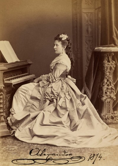 Portret van Groothertogin Alexandra Iosifovna van Saksen-Altenburg (1830-1911) door Charles Bergamasco