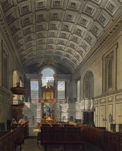 Duitse kapel in St James Palace door Charles (after) Wild