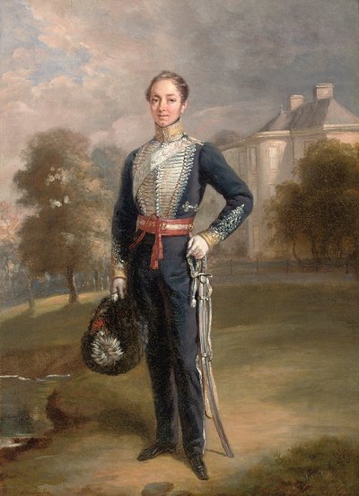 Portret van Luitenant George Ramsay van Lixmont, 1838 door Charles Achille DHardiviller