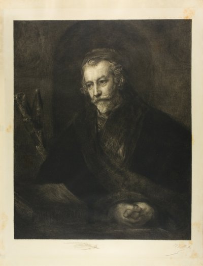 Portret van een Man met een Pet door Charles Albert Waltner