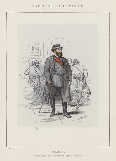 Kolonel, Commandant van de bataljons van de Place Vendome door Charles Albert d Arnoux Bertall