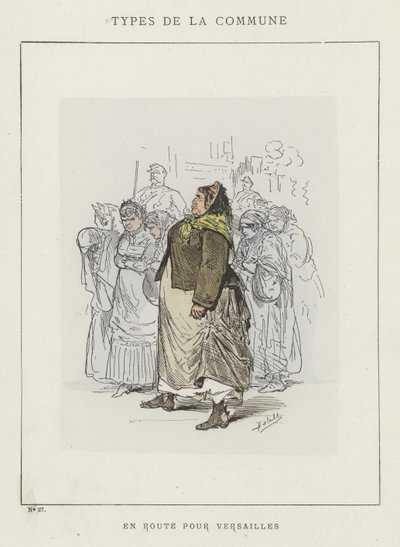 Onderweg naar Versailles door Charles Albert d Arnoux Bertall