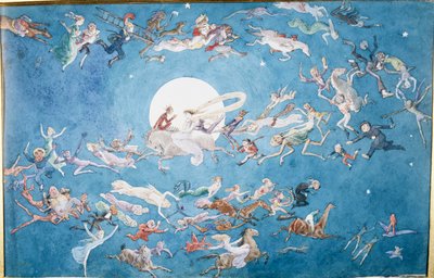 Een Dans Rond de Maan door Charles Altamont Doyle