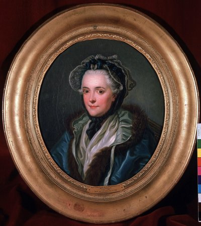 Portret van Marie-Louise-Nicole, hertogin van Enville (1716-1797). Schilderij door Charles Amedee Philippe van Loo (1719-1795) door Charles Amedee Philippe van Loo