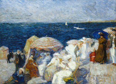 Op het strand, Dieppe, 1907 door Charles Andre Fridit