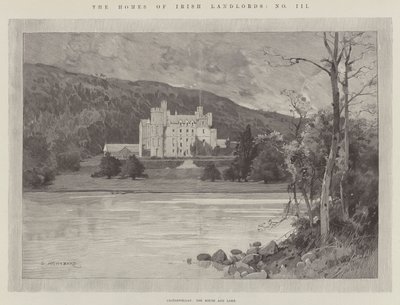 Castlewellan, het Huis en het Meer door Charles Auguste Loye