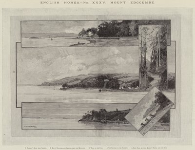 Engelse Huizen, Mount Edgcumbe door Charles Auguste Loye