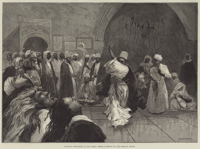 Huilende derwisjen in Oud Caïro door Charles Auguste Loye