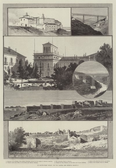 In Zuidwest-Spanje, op de Zafra en Huelva spoorweg door Charles Auguste Loye